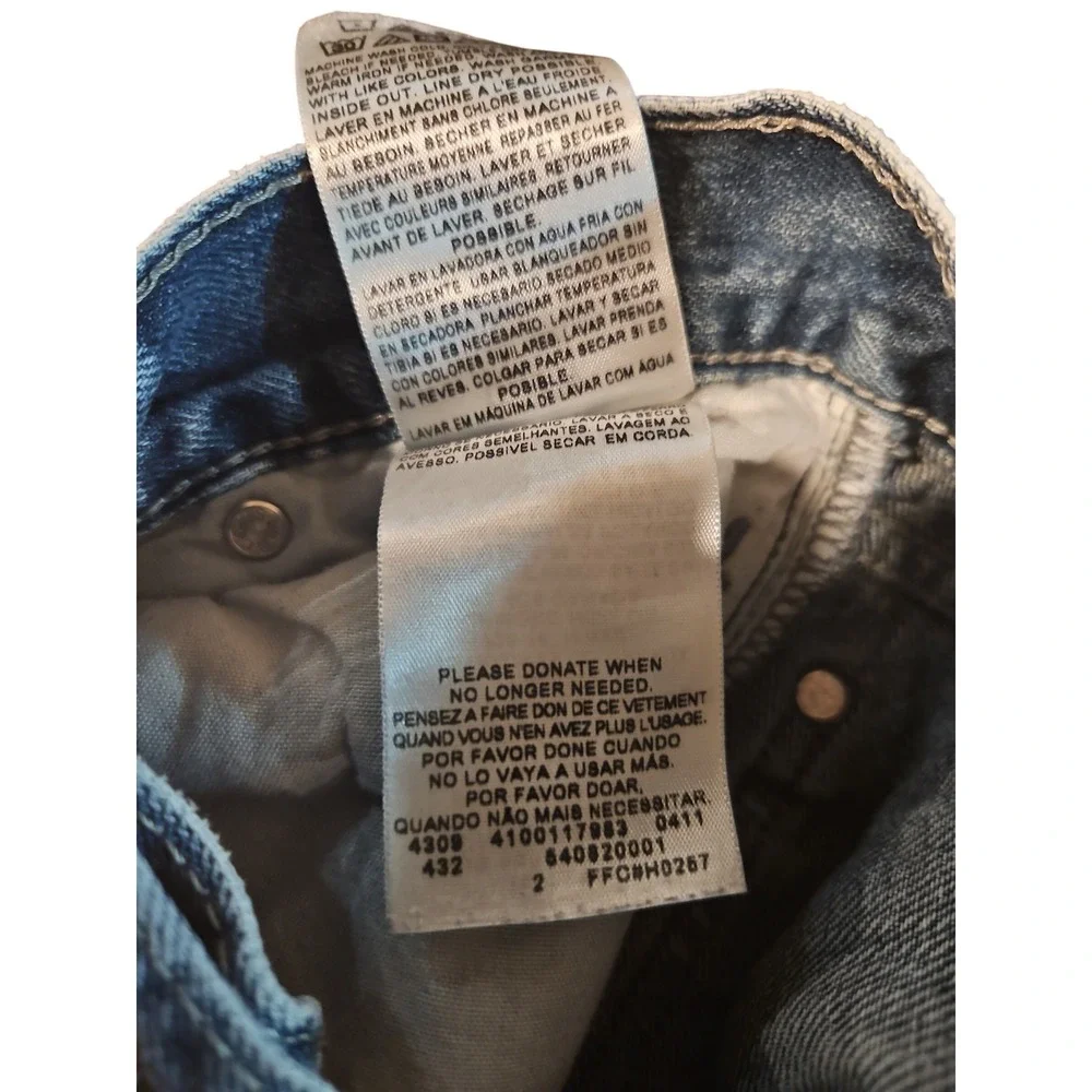 Vintage Levi's‎ 511 Kids Jeans Blue Denim Carpenter Style Size 26x26.5